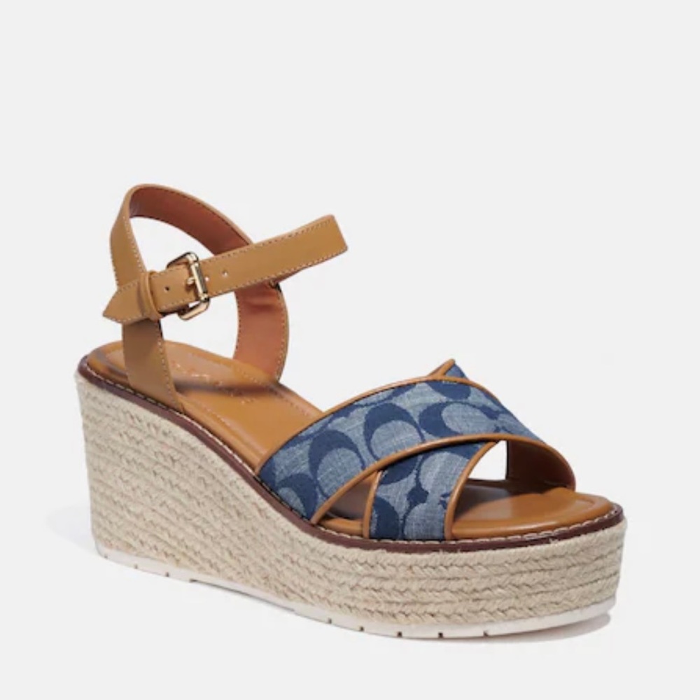 NWT Womens Coach Espadrille Sandals